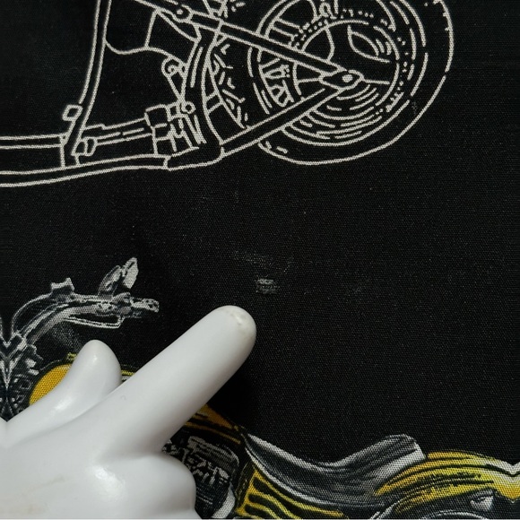 Paradise Found Shirt Mens Size 2XL Hawaiian Rayon Black Bike Motorcycle Print - Picture 7 of 8